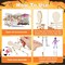 36 Pack Skeleton Wind Chime Kit for Kids Make You Own Skeleton Wind